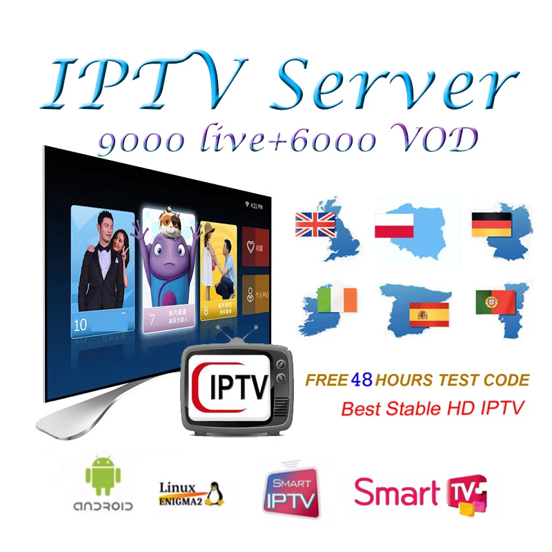 Лучший стабильный бельгийский IPTV 9000 активный канал 1 год ip tv подписка Европа m3u