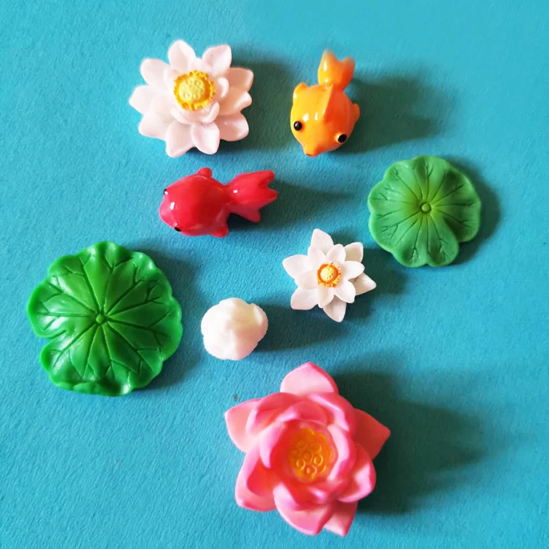 10 шт. рыба/лист лотоса/Сказочный Садовый Гном/искусственная кожа домашний