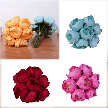 

Wedding Bouquet Bouquet Crystal Rose Pearl Bridesmaid Wedding Bouquet Bride Artificial Silk Flower SWWQ