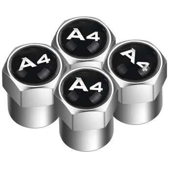 

4Pcs Durable Aluminum Cover Tire car Wheel Rims Stem Air Valve Caps Replacement for Audi A4 A5 A7 A8 Q3 Q5 Q7
