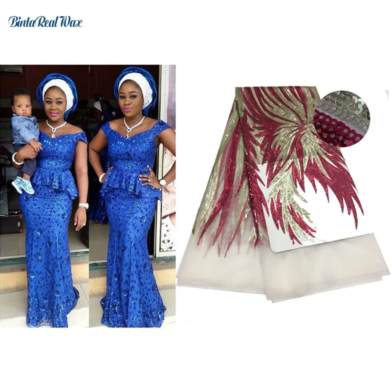 New Bazin Riche African Lace Embroidered Dresses for Women Plus Size Dashiki Women Vestidos African Clothing WY2307 - Цвет: 1