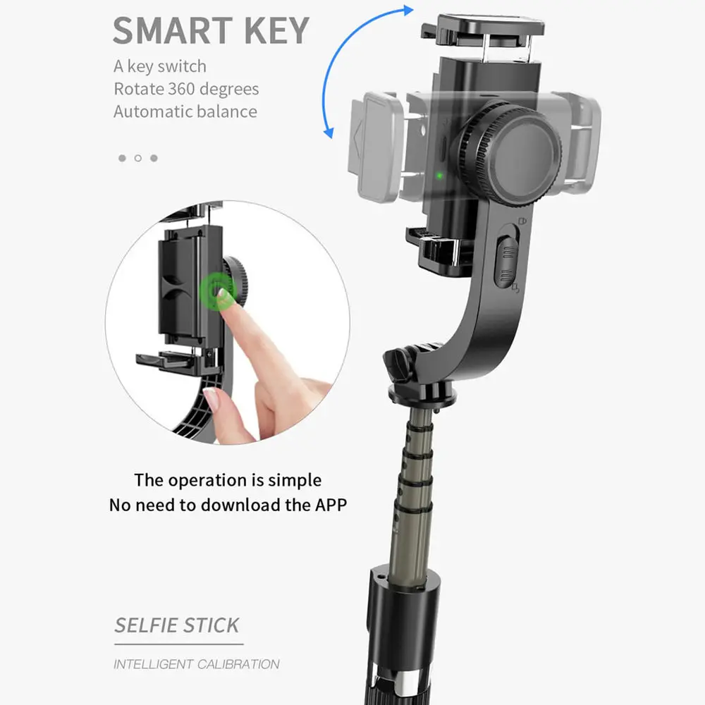 Handheld Grip Stabilizer Tripod 3 In 1 Bluetooth Selfie Stick Handle Remote Holder Selfie Stand for Iphone Android  Mini Tripods