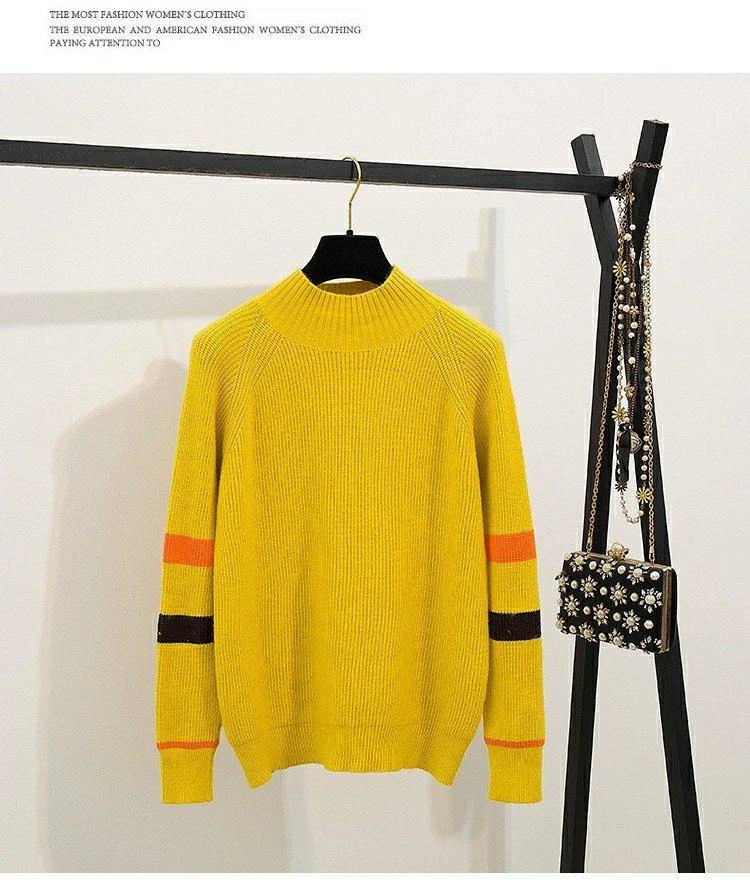 Yellow sweater Женский комплект 2 шт., элегантная повседневная одежда из двух частей, корейский стиль, офисный женский свитер, комплект из 2 предметов с юбкой, теплая зимняя одежда - Цвет: Yellow sweater