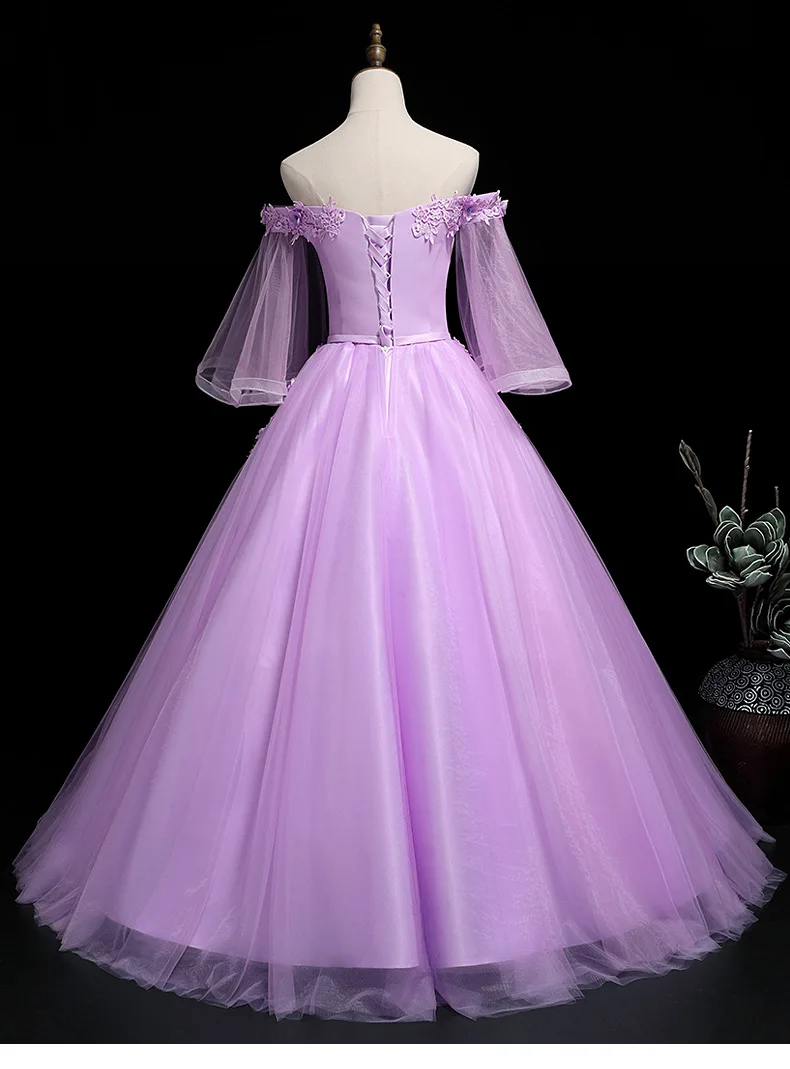 Фиолетовые пышные платья Элегантное бальное платье из органзы прозрачное великолепное длинное платье для выпускного бала Vestidos De Quinceaneras En Turqusa