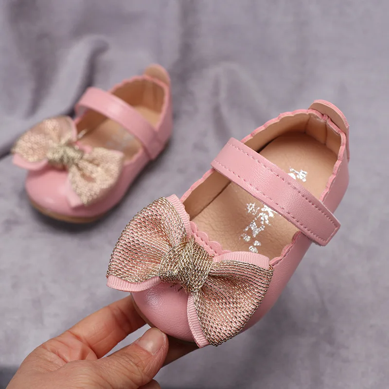 Обувь из искусственной кожи для девочек; коллекция года; сезон весна-осень; модная детская обувь принцессы с цветочным узором; обувь для маленьких девочек - Цвет: P