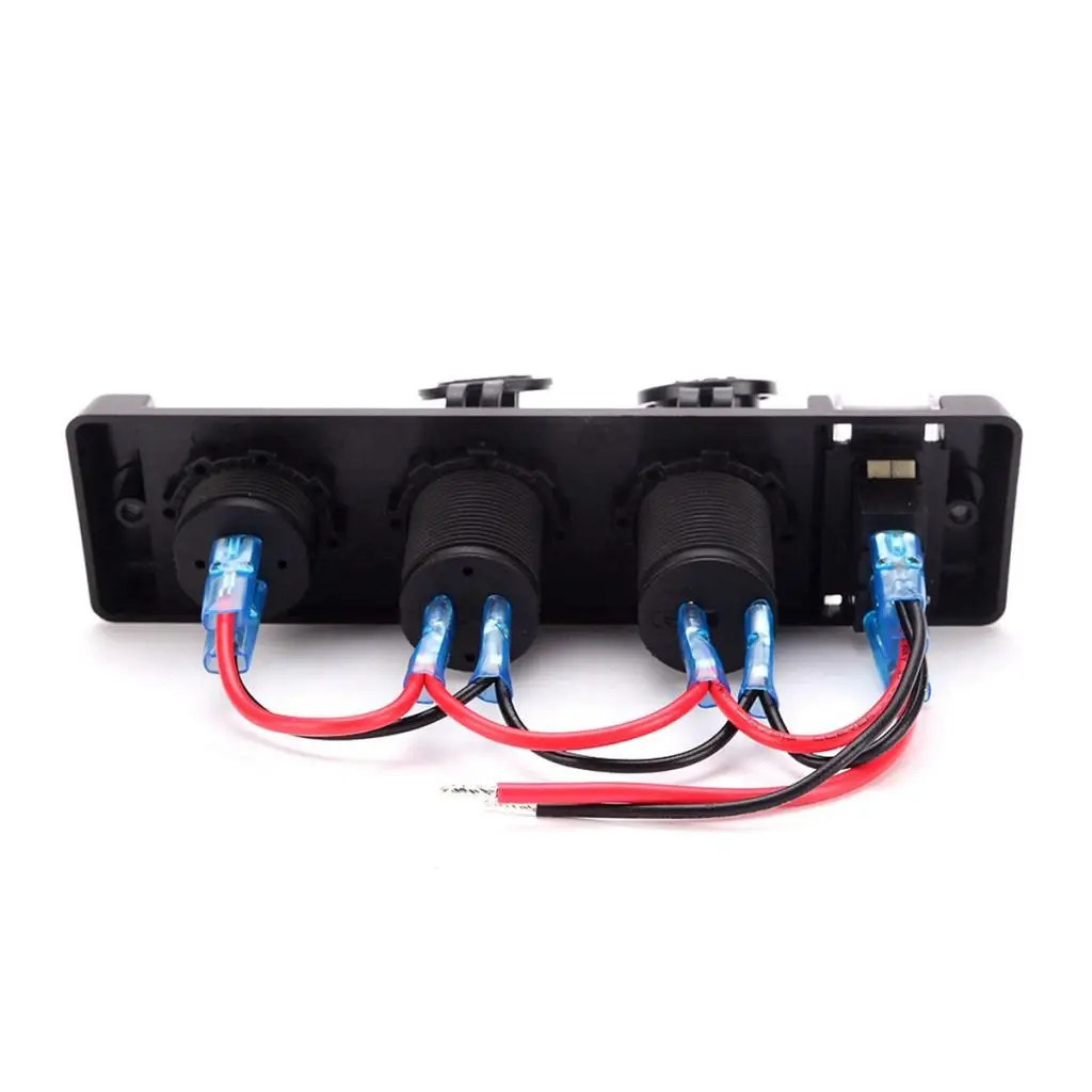 12V цифровой дисплей напряжения комбинированная панель автомобильного зарядного прикуривателя