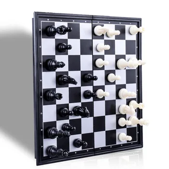 

1pc/set Mini Chess Folding Magnetic Plastic Chessboard Board Game International Chess Games Kids Toy