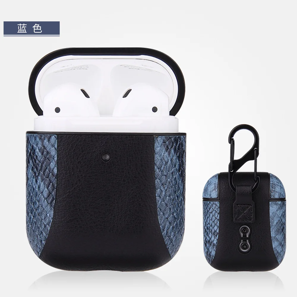 upgrade Роскошный чехол для наушников для Apple Airpods ремешок из натуральной кожи с кнопками чехол для наушников Аксессуары для наушников для Airpods чехол - Цвет: upgrade
