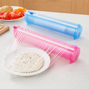 

Food Wrap Dispenser Cutter Foil Cling Film Wrap Dispenser Plastic Sharp Cutter Cling Film Storage Holder Kitchen Tool