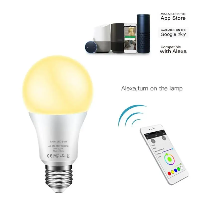 Tuya 10 Вт RGB светодиодный светильник умный Wi-Fi светильник для Google Alexa Голосовое управление Поддержка Amazon Alexa Google Assistant IFTTT
