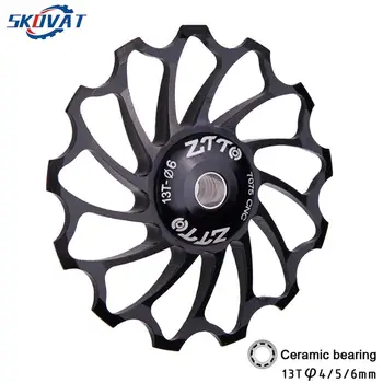

AL7075 CNC 13T MTB Road Bicycles Rear Derailleur Jockey Wheel Ceramic Bearing Bike Gear Guide Pulley Roller Idler 4mm 5mm 6mm