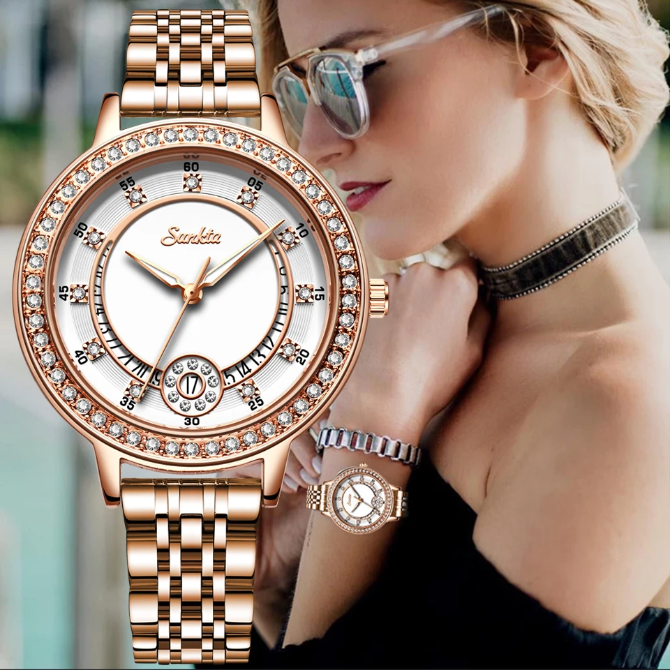 Часы наручные LIGE женские из нержавеющей стали брендовые модные