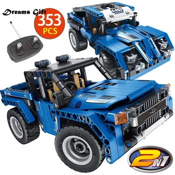 

RC 2.4Ghz City Technic Series Building Blocks Dual Mode Wrangler Racing Car Bricks Remote Control Vehicle Toy for Kids Christmas