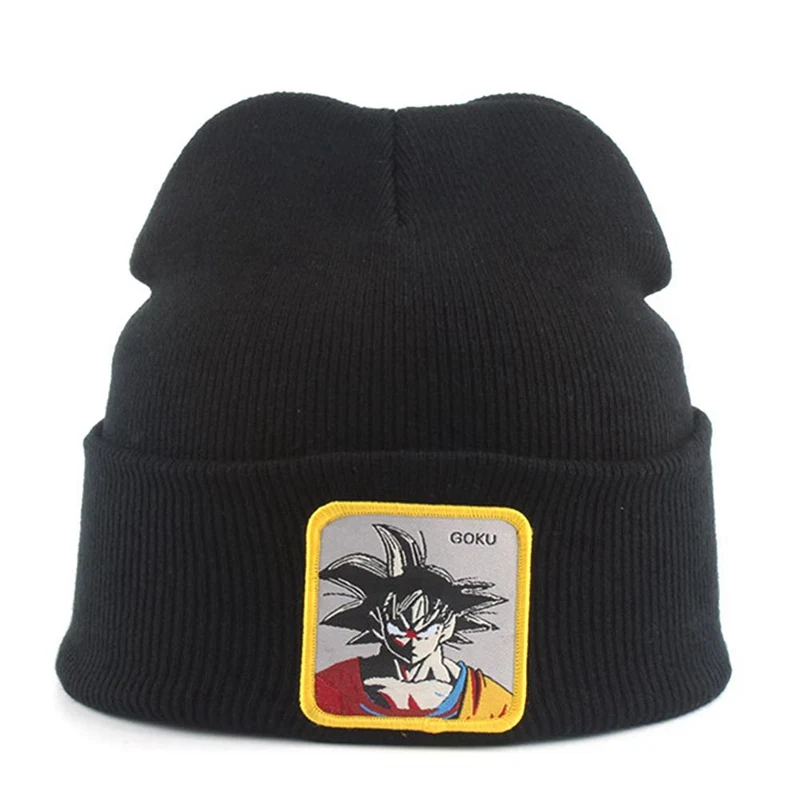 Зимняя аниме Dragon Ball серия Sun Wukong GOKU вышитая вязаная шерстяная шапка Skullies Женская Мужская теплая шапка унисекс