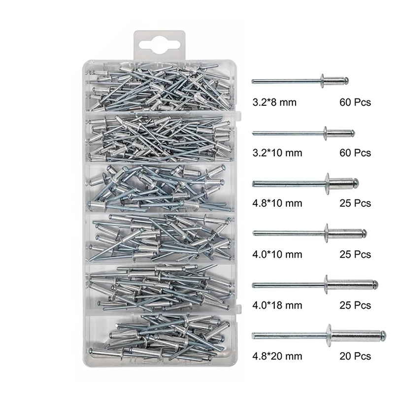 Manual riveter threaded rivets metal steel aluminum Riveting dome blind rivete pop it kit ，215