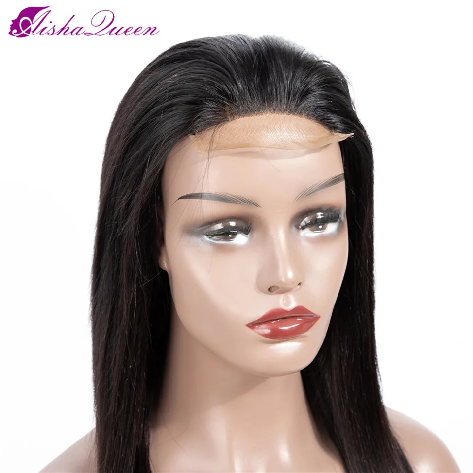 Aisha Queen Brazilian Lace Closure Wig 4x4 Human Hair Wig Natural Color Non-remy Straight Closure Wig