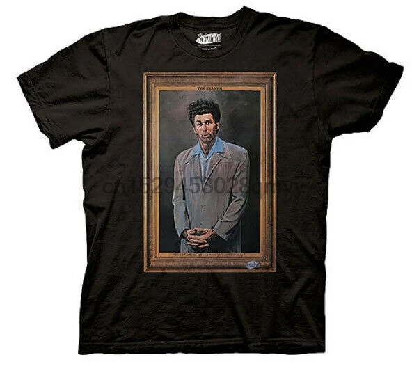 Новая Черная хлопковая Футболка Seinfeld с рисунком Kramer для взрослых | Мужская одежда