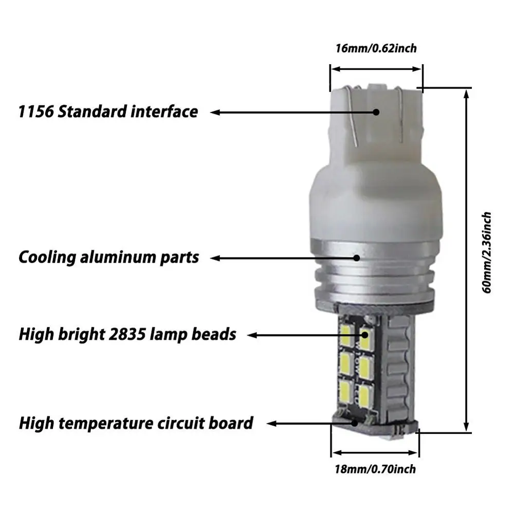 Par 1200Lm T20 W21W светодиодный W21 / 5 W WY21W 7440 7443 лампада светильник 12 V|Сигнальная лампа| |