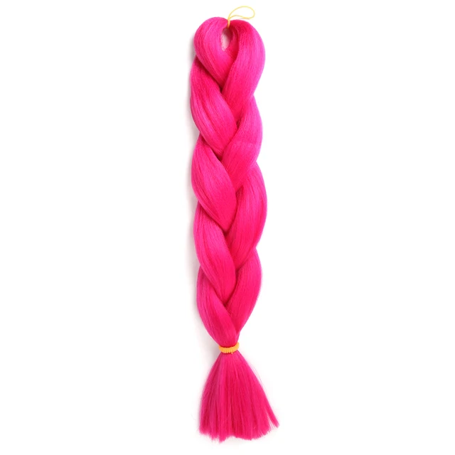 Natifah Jumbo Braiding Hair For Afro Curls Jumbo Box Braids Hair Kanekalon For Hair Afro Extensions Braids Synthetic Fake Hair III PINK