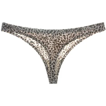 

Women Ice Silk Sexy Panties Women Leopard Low Waist Thongs G String Zebra Print Seamless Panties Ladies Underwear Shorts Briefs