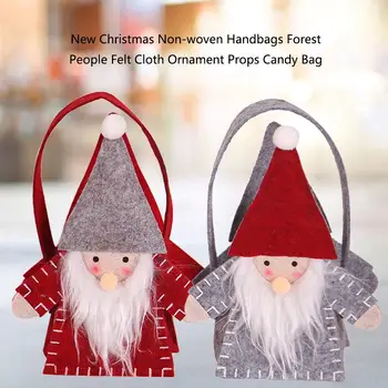

2020 New Christmas Non-woven Handbags Forest People Felt Cloth Ornament Props Candy Bag Gift Bag For Event Party Decoration