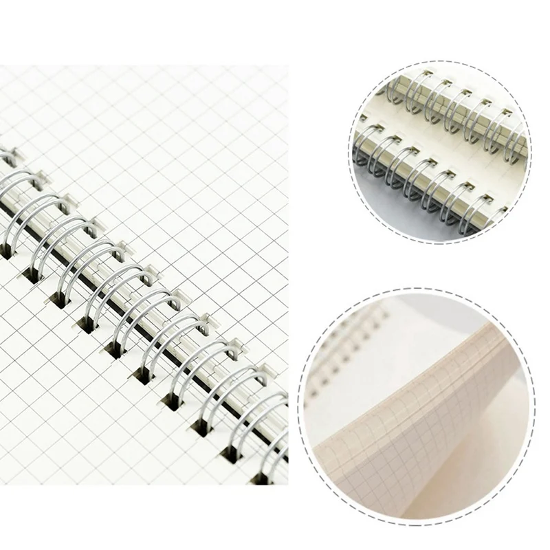 A6 A5 A4 Scrub Coil This transparent horizontal line White paper Grid Dot hand account Book Strap Notepad Notebook Diary