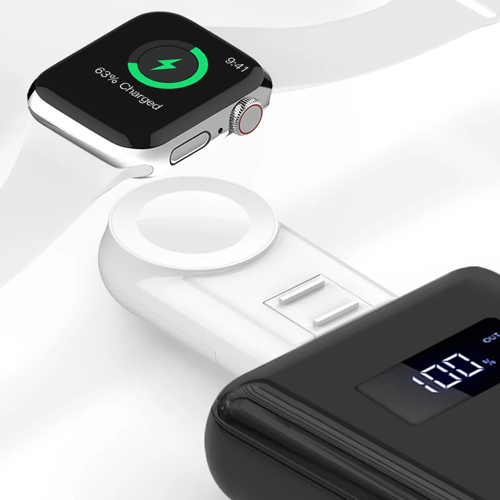 Wireless Charger for Apple Watch Charger 4 3 2 1 Portable Magnetic Multi Angle Fast USB Charging Travel Charger Adapter