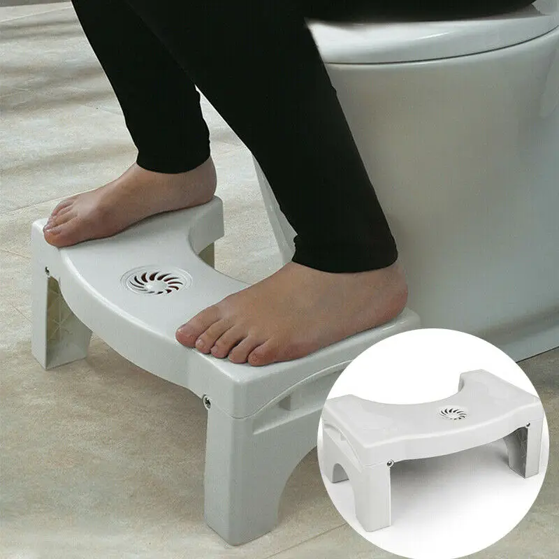 

Foldable Toilet Squatty Plastic Thickened Toilet Stool Step Stool Anti-slip Feet Anti Constipation