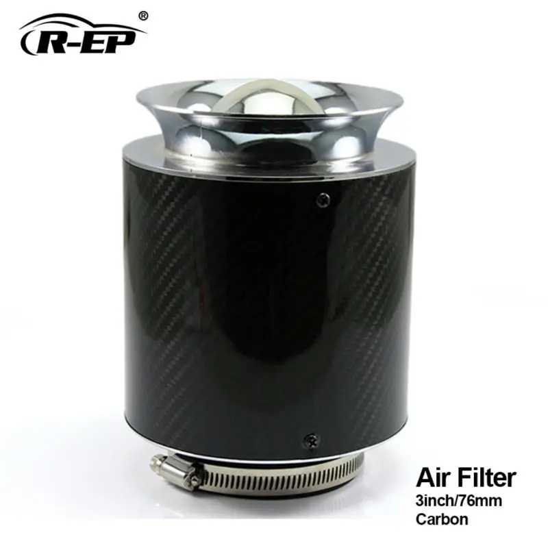 R EP воздушный фильтр угольный 76 мм Supercharger Hood Air Intakes Carro Car Kit filtro de ar esportivo