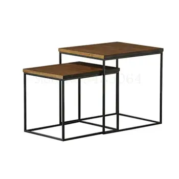 

Nordic Simple Modern Rural Square Side Table Small Apartment Living Room Sofa Solid Wood Side Corner Corner Small Coffee