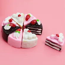 

10/2PCS Cute Kawaii Flat Back DIY Miniature Artificial Fake Food Cake Resin Cabochon Decorative Craft Play Doll House Toy