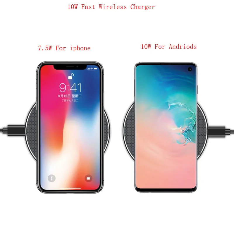 

10W Wireless Charger For Samsung Galaxy Note 9 8 S6 S7 Edge S8 S9 S10 Plus S10e S10 5G Qi Fast Charging Pad Case Phone Accessory
