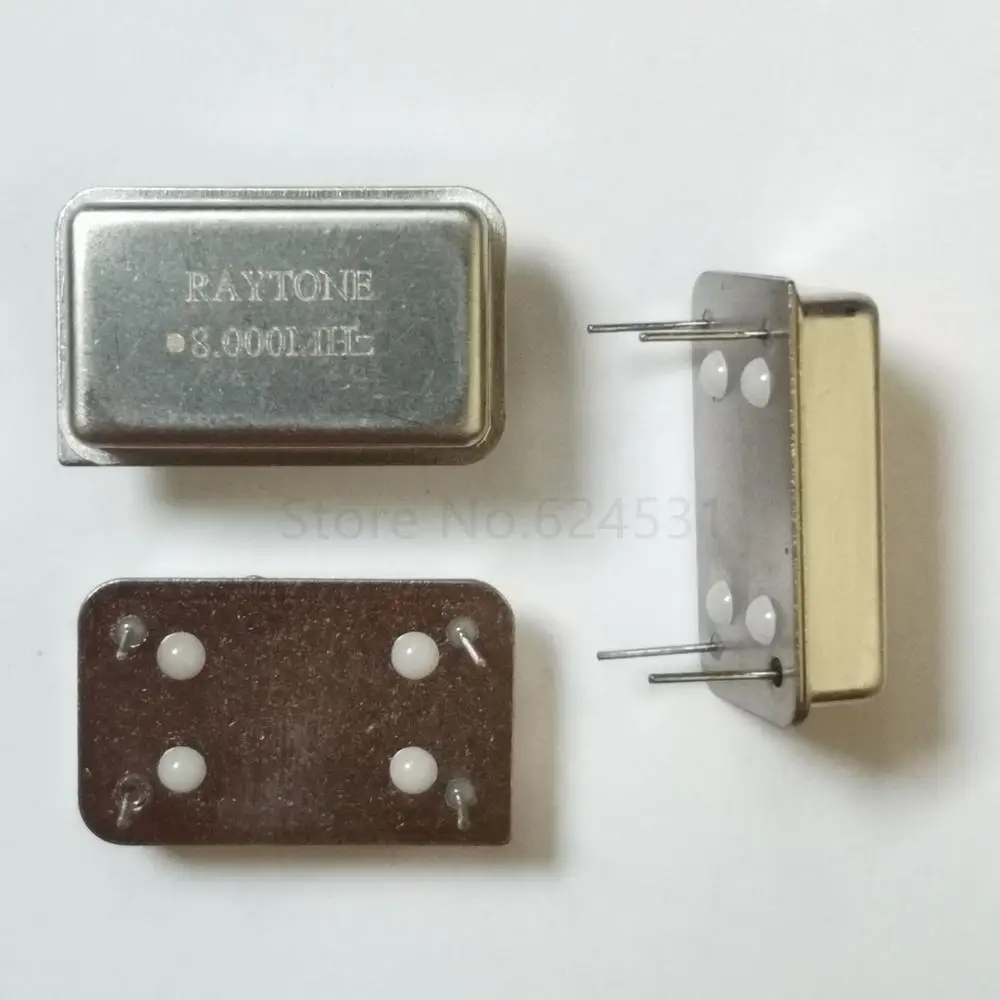 5pcs 8M 8MHZ 8.000MHZ In-line active crystal OSC DIP-4 rectangular clock vibration full size afbeelding