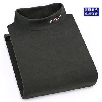 

Hombres cálido y cómodo jersey de cuello alto mangas largas suéteres de punto de jersey suave flexible slim fit Jersey casual de