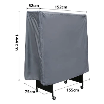

Gray Oxford Dustproof Tables Cover Heavy Duty Waterproof Table Tennis Ping Pong Tables Cover Portable