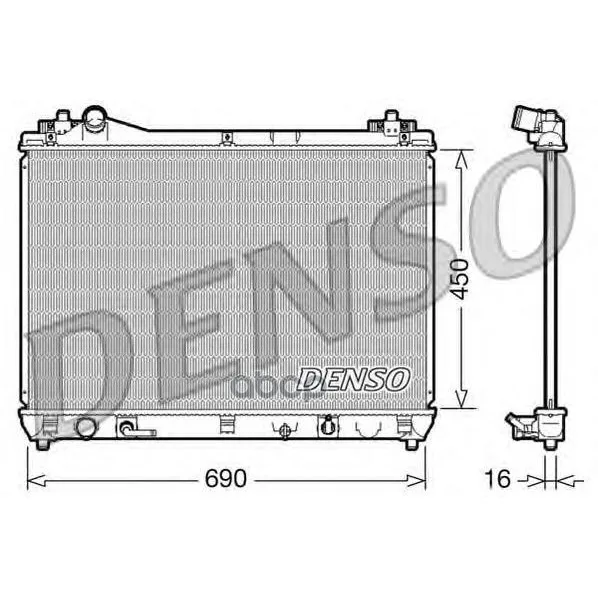 Cooling radiator for Suzuki Grand Vitara II JT/TD/Te) 2.0i 16 V/2.4i 16v MTRs. J20a/J24b 05-(Automatic) Denso No. DRM47017 | Автомобили и