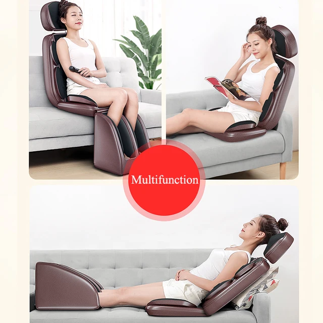 LEK 918L Electric vibrate back massager cheap body shoulder Heating massage chair sofa machine Neck masage