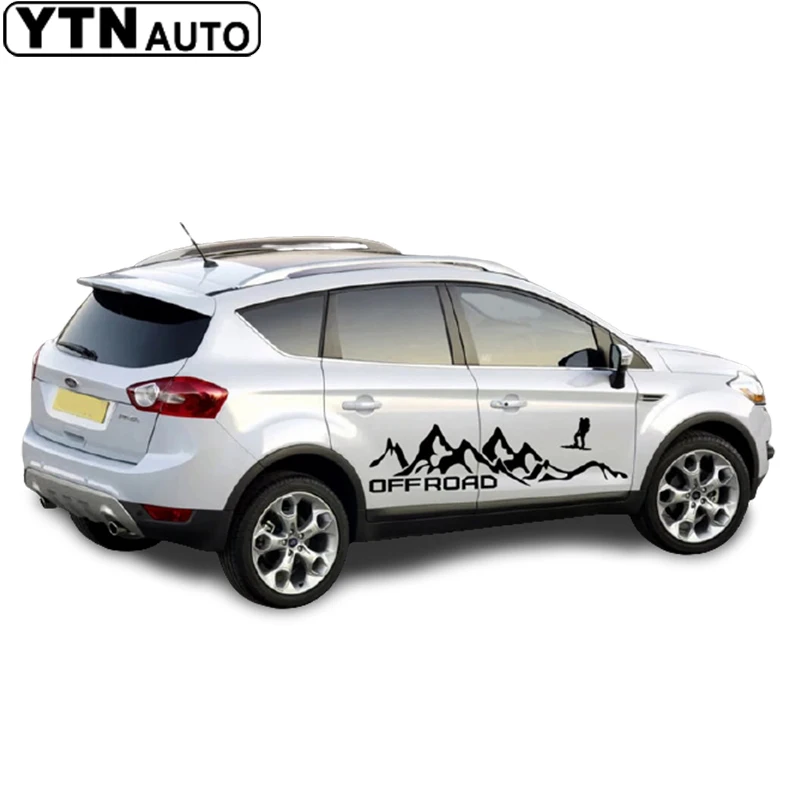 2pcs Off Road Car Sticker For Ford Kuga Escape SUV Side Body Graphic Cool Car Decals Car - AliExpress