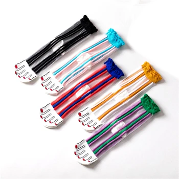 

Spring Summer New Women's Socks Card Silk Tube Socks Toes Glass Cotton Stripes Socks Breathable College Wind Transparent Socks