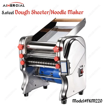 

FKM240 Electric Dough Roller Sheeter S.steel Noodle Dumpling Pasta Maker Making Machine with Changeable Roller and Blade