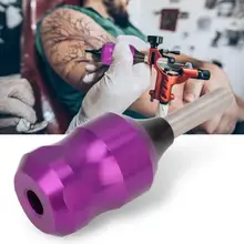 Сплав татуировки рукоятка ручка Крышка противоскользящие татуировки боди-арт инструменты принадлежности 28 мм иглы татуировки с захватом