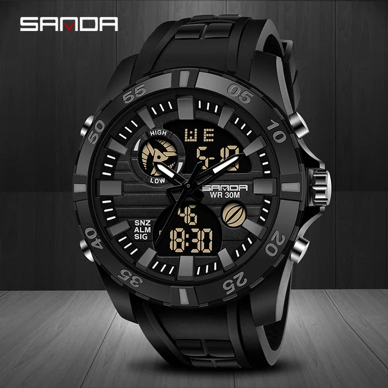 

TOP Brand Men Watch Sport Hours Swim Digital Analog Dual Display Waterproof Analog Male Clock Relogio Masculino Shock Resistant