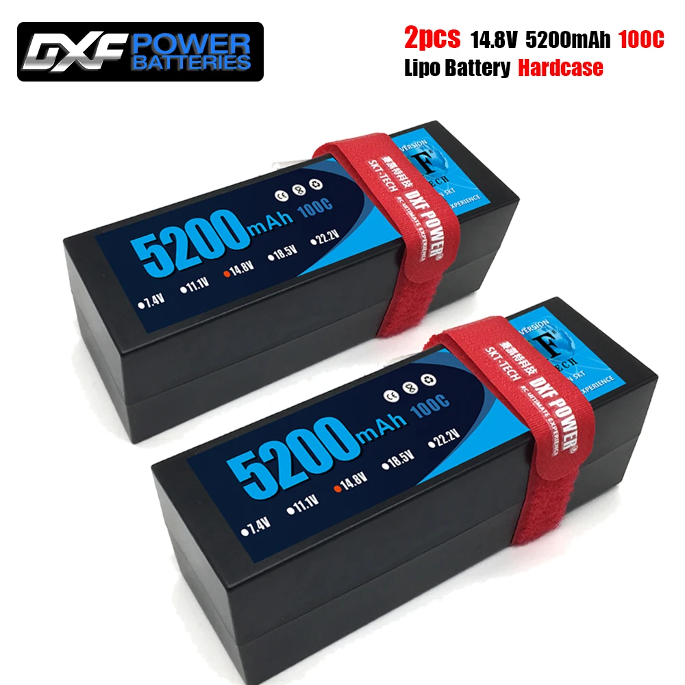 GTFDR 5200mAh 14 8 V 100C Lipo батарея для RC автомобилей 4S в твердом футляре с штекером Deans