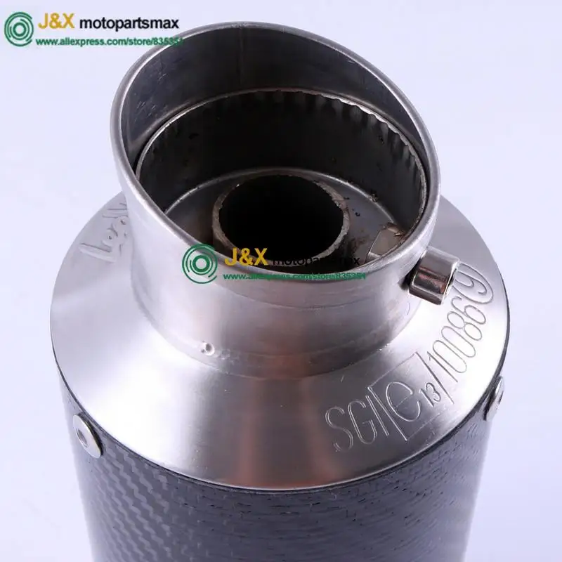 36~51mm E-mark Universal Motorcycle Slip on Exhaust Muffler for 150cc ~ 350cc All Motorbike Dirt Bike Muffler Db Killer - Image 4