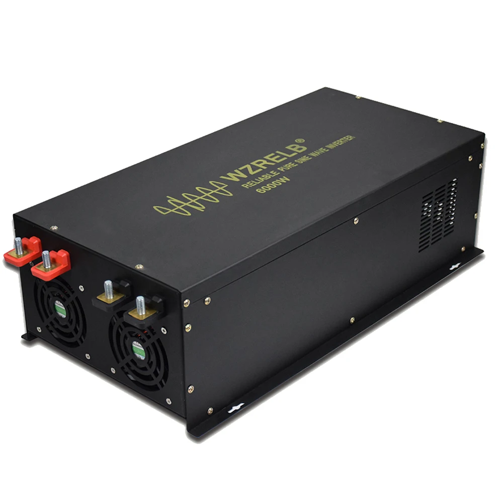 

6000W Pure Sine Wave Solar Inverter 24V 220V Wind Power Inverter 12V/36V/48V/72V/96V/110V DC to 120V/230V/240V AC Remote Control
