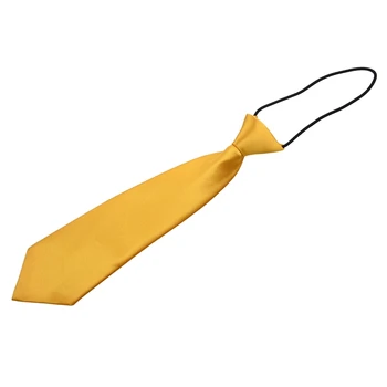 

Children Yellow Polyester Necktie Kid Pretied Neck Tie