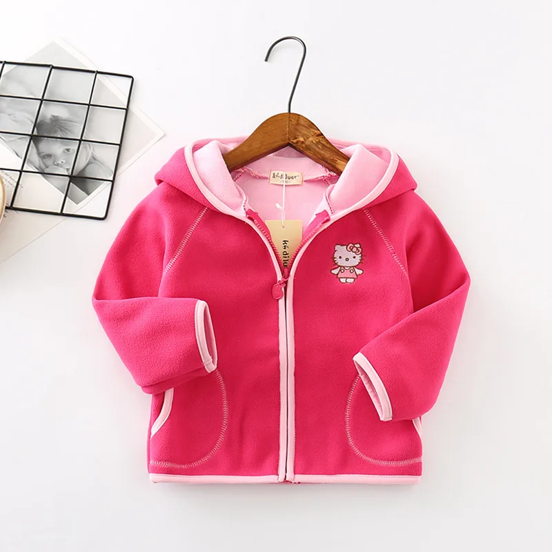 

Childrenswear Spring And Autumn New Style Children Long-sleeved Coat Children Sports Double-Sided Polar Fleece Hooded Tops