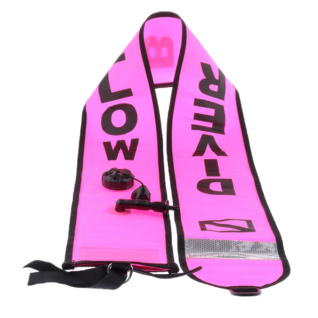 Diver Signal Marker Inflatable Tube with Plastic Clip for Diving Snorkeling Underwater Safety Signal Buoy Float for Water Sports