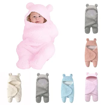 

0-12momth baby blankets newborn 5 Colors Cute Cotton baby swaddle Receiving White Sleeping Blanket Boy Girl Wrap Swaddle