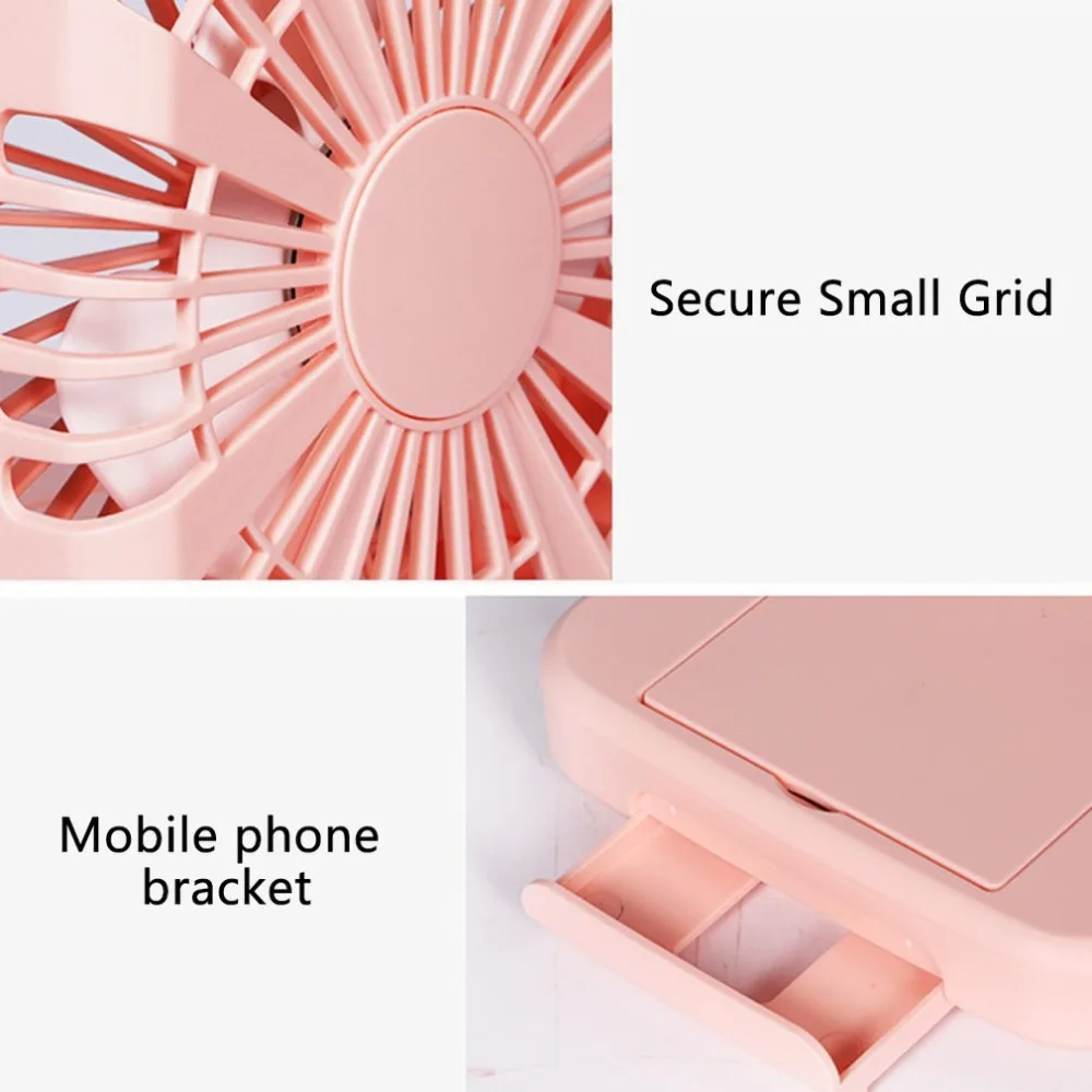 Многофункциональный складной вентилятор настольный офисный автомобиль мини мобильный макияж зеркало мобильный телефон кронштейн